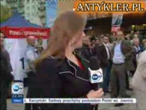 Agresywny dziadek atakuje reporterke TVN24