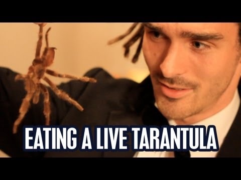 Zjadl prawdziwa tarantule