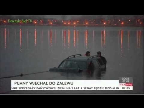 Lublin: Pijany wjechal autem do zalewu