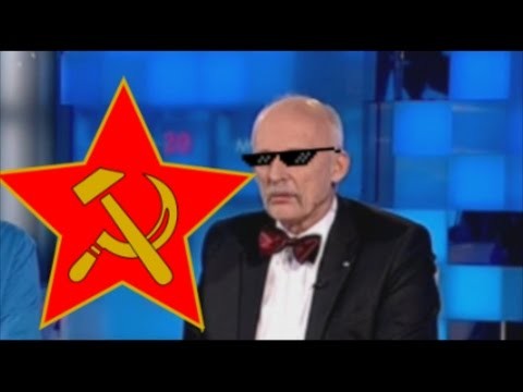 Janusz Korwin Mikke masakruje komuszka 