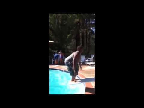 Pool Jump From The Board