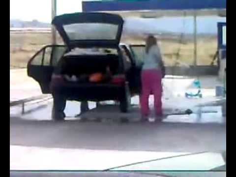 Kobita myje auto