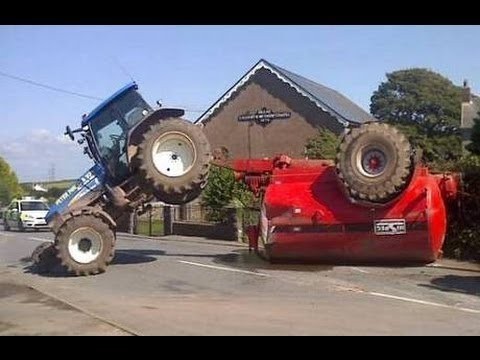 Ciekawe przypadki wypadkow z udzialem traktorow 