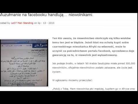 Muzulmanie na facebooku handluja.. niewolnikami