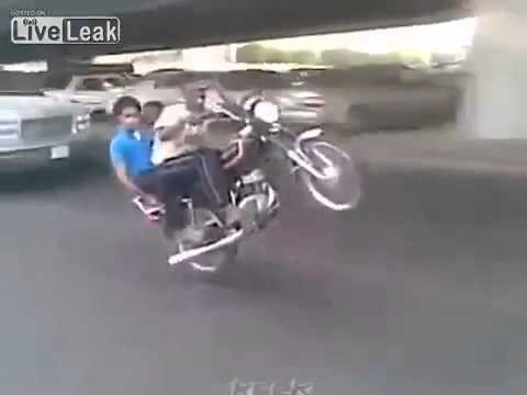 Two mofos on a motorcycle