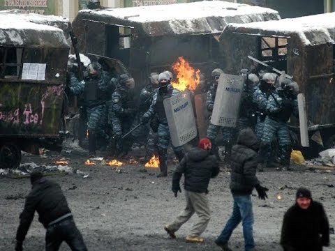 W Kijowie wojna domowa 22.01.2014 