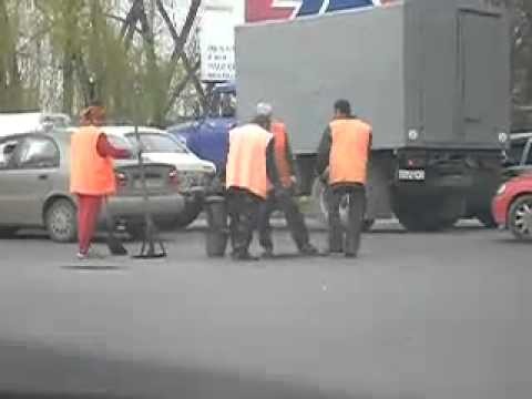 Naprawa drogi w Rosji po raz drugi