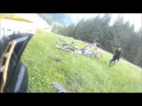 Unexpected turn while cycling downhill