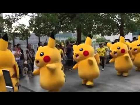 Flashmob w Japonii - Pikachu