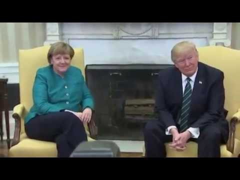 Trump wysmial Merkel na spotkaniu