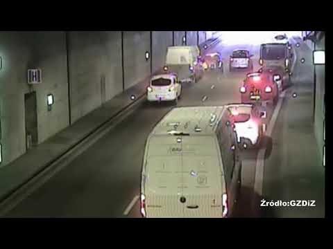 Wypadek w Tunelu w Gdansku.