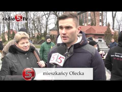 Mieszkancy Olecka zmuszeni do wyjscia na ulice