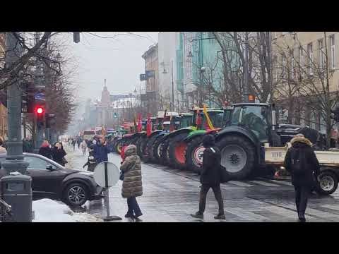Protest rolnikow na Litwie! 