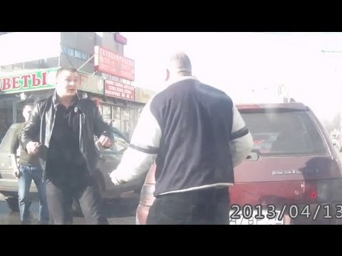 Road rage drivers in Russia