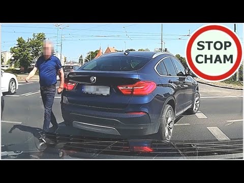 Kierowca BMW zajezdza droge kobiecie w ciazy