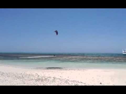 Kite Surfer jumps