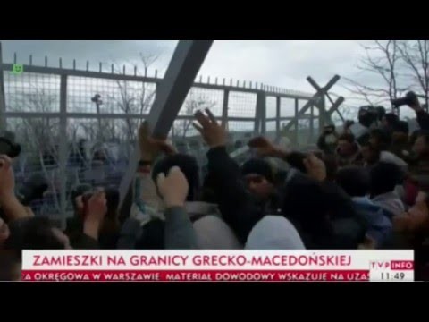 SZTURM uchodzcow na granice Grecko -Macedonska  