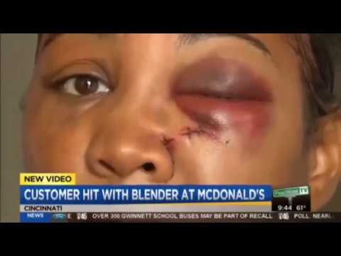 Klientka mcdolands zaatakowana blenderem