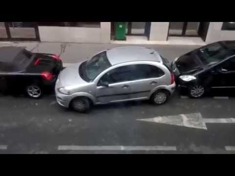 Woman Driver and Skillfully Parking