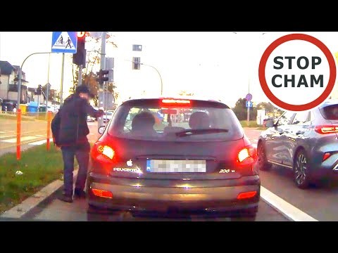 Smieciara z Peugeot - Kierowca zwrocil smieci ...
