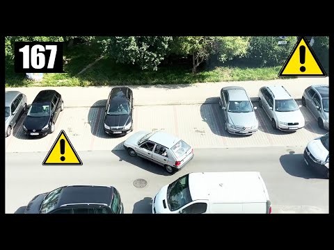 Wyjazd kobiety z parkingu z dreszczykiem