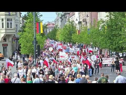 Pochod Polakow litewskich w Wilnie! 