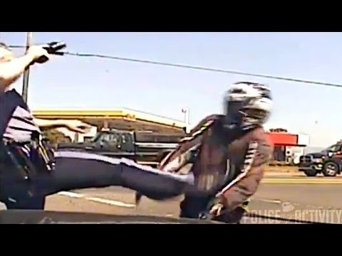 Policjant vs motocyklista