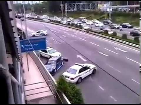 Crazy driver who fled police