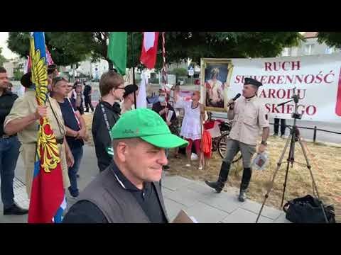 Polscy zwolennicy Lukaszenki - wiec pod bialoruska ambasada
