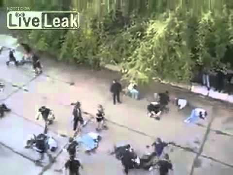 Russian Soccer Hooligans Brawl 