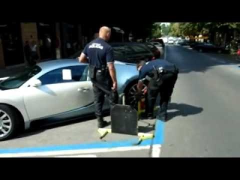 Czeska policja probuje zalozyc blokade na Bugatti 
