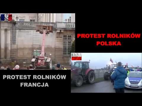 Wkurzeni polscy rolnicy protestuja