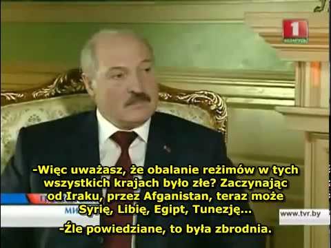 Prezydent Bialorusi Aleksander Lukaszenka o Syrii