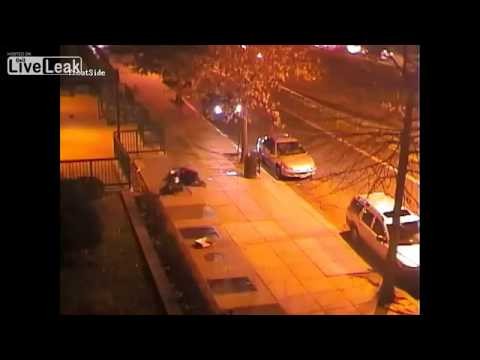 Driveby Shooting captured on CCTV - 11 people injured  