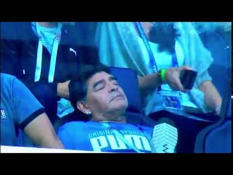 Diego odlecial na meczu Argentyny